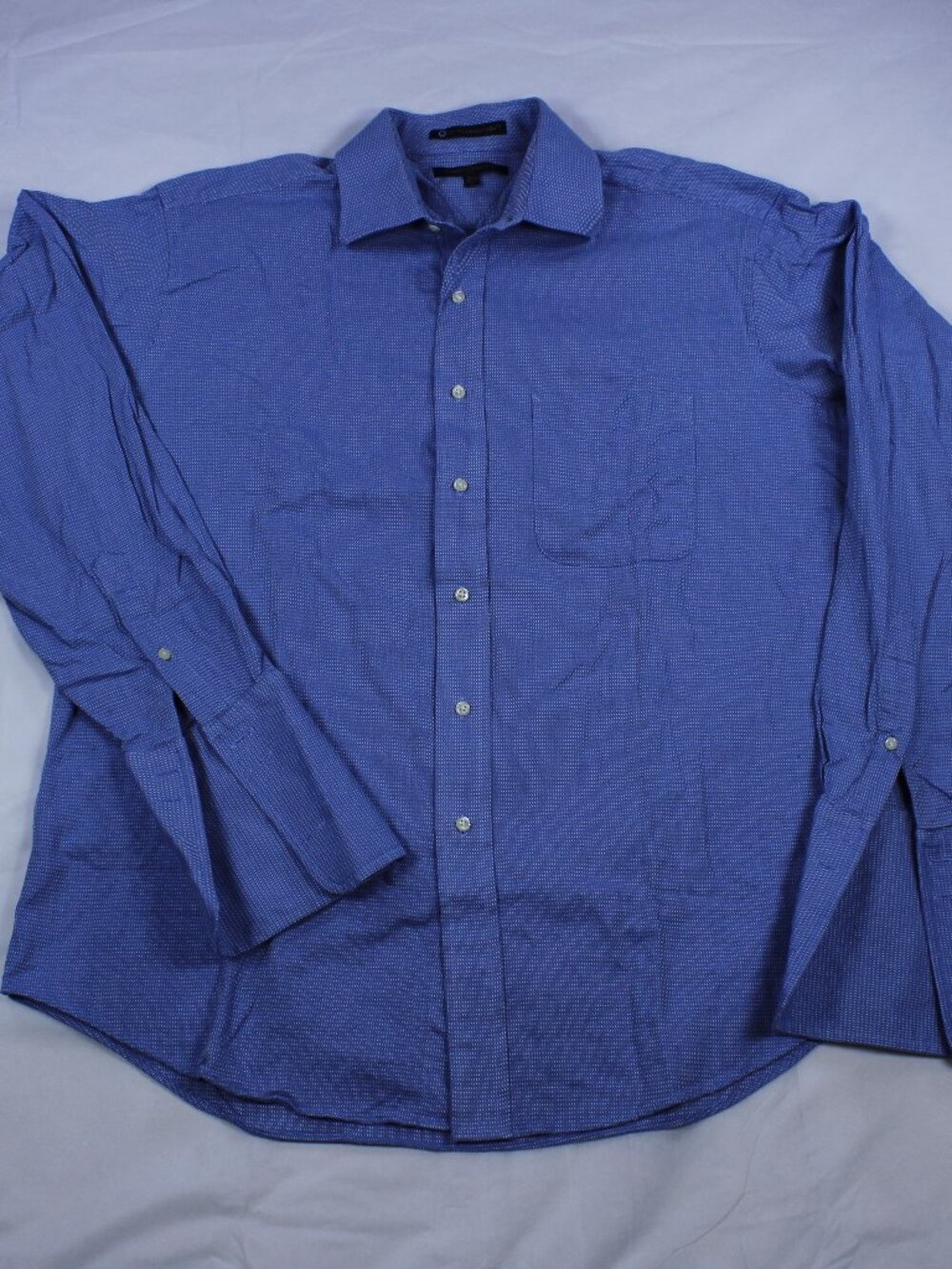 Vintage Tommy Hilfiger Shirt – Blue with Micro-Pattern – Size L